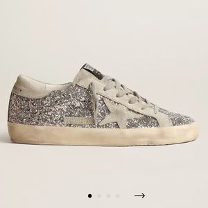 Goldengoose super star - silver glitter